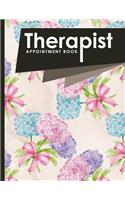 Therapist Appointment Book: 7 Columns Appointment Book, Appointment Reminder Notepad, Daily Appointment Organizer, Hydrangea Flower Cover