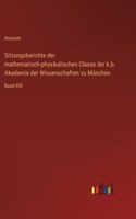 Sitzungsberichte der mathematisch-physikalischen Classe der k.b. Akademie der Wissenschaften zu München: Band XIX
