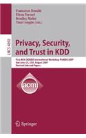 Privacy, Security, and Trust in Kdd
