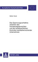 Spannungsverhaeltnis Zwischen Den Immaterialgueterrechten Und Der Kartellrechtlichen Kontrolle Marktbeherrschender Unternehmen: Zugleich Eine Arbeit Zur Bestimmung Des Schutzzwecks Der Gewerblichen Schutzrechte Und Des Urheberrechts