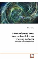 Flows of some non-Newtonian fluids on moving surfaces
