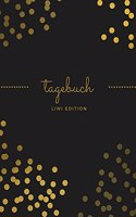 Tagebuch schon A5 liniert - 100 Seiten 90g/m2 - Soft Cover goldene Punkte schwarz - FSC Papier: Diary - A5 lined - white paper