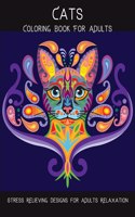 Cats Coloring Book For Adults