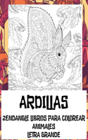 Zendangle Libros para colorear - Letra grande - Animales - Ardillas