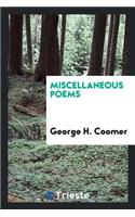 Miscellaneous Poems