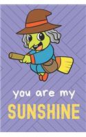 You Are My Sunshine: Halloween Witch Funny Cute And Colorful Journal Notebook For Girls and Boys of All Ages. Great Surprise Present for School, Birthday, Anniversary, C