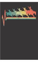 Notebook: Rodeo Retro Vintage Horse Rider Heartbeat Gift