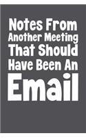 Notes From Another Meeting That Should Have Been An Email