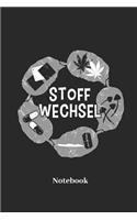 Stoffwechsel Notebook: Liniertes Notizbuch Für Drogen, Koks Und Rausch Fans - Notizheft Klatte Für Männer, Frauen Und Kinder