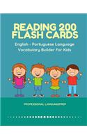 Reading 200 Flash Cards English - Portuguese Language Vocabulary Builder For Kids