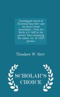 Genealogical Record of Reverend Hans Herr and His Direct Lineal Descendants