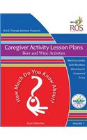 Caregiver Activity Lesson Plans