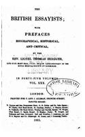 British Essayists, With Prefaces Biographical, Historical and Critical - Vol. XXX: (English)