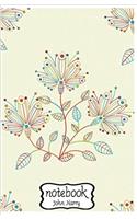 Flower Line 3 Colour Notebook