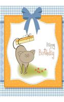 Happy Birthday: Birthday Journal/Notebook with Cute Cat Design: Blank Birthday Notebook for Writing, Drawing or Journaling