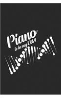 Piano is in my DNA: 6x9 Piano - lined - ruled paper - notebook - notes