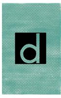 The Letter D: Teal & Gold Dots Monogram 6 x 9 inch 120 Page Journal Diary Notebook