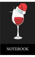 Wine Santa Christmas Notebook: Blank Lined Notebook, Blank Lined Notebook to Write In for Notes, To Do Lists, Drawing, Meeting Note, Goal Setting, Christmas Halloween Gift