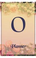 O: Letter Journal Monogram Minimalist Lined Notebook To Do List Undated Daily Planner for Personal and Business Activities with Check Boxes to Help you