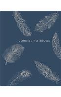 Cornell Notebook: Peacock Themed Note Taking System Book For Students