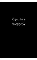 Cynthia's Notebook: Notebook / Journal / Diary - 6 x 9 inches (15,24 x 22,86 cm), 150 pages.