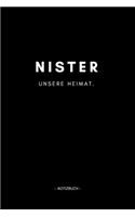 Nister: Notizbuch, Notizblook, Notizheft, Notizen, Block, Planer - DIN A5, 120 Seiten - Liniert, Linien, Lined - Deine Stadt, Dorf, Region und Heimat