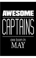 Awesome Captains Are Born In May: US Military Chief Officer Birthday Gift Notebook