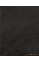 Notebook: Soft Black Suede Leather Style 150 Legal College-Ruled Pages Letter Size (8.5 X 11) - A4 Size Journal