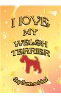 I Love My Welsh Terrier - Dog Owner Notebook: Doggy Style Designed Pages for Dog Owner to Note Training Log and Daily Adventures.(161 I Love My Dog)