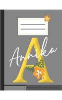 A Annika Monogramm Notizheft Liniert 60 Blatt