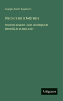 Discours sur la tolérance