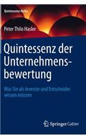 Quintessenz Der Unternehmensbewertung