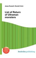 List of Return of Ultraman Monsters: (English)