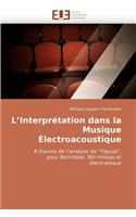 L'Interpr?tation Dans La Musique ?lectroacoustique: (Omn.Univ.Europ.)