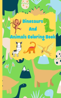 Dinosaurs And Animals Coloring Book