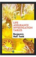 Life Assurance Investigation Tables