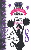 It's Not Easy Being A Cheer Princess At 8: Rule School Cheerleading Blank Doodling & Drawing Art Book Sketchbook Journal For Girls