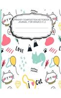 Primary Composition Notebook Journal For Grades K-2
