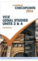 Cambridge Checkpoints VCE Legal Studies Units 3 and 4 2014 and Quiz Me More Book and Online resource