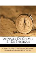 Annales de Chimie Et de Physique