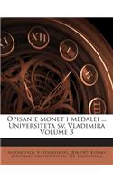 Opisanie Monet I Medalei ... Universiteta Sv. Vladimira Volume 3