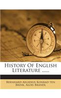 History of English Literature ......