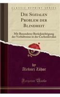 Die Sozialen Problem Der Blindheit: Mit Besonderer BerÃ¼cksichtigung Der VerhÃ¤ltnisse in Der &#268;echoslovakei (Classic Reprint)