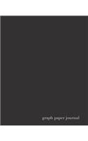 Graph Paper Journal: Dark Grey, 150 Graph Pages, 8"x10", 1/4 Inch Grid, Professionally Designed