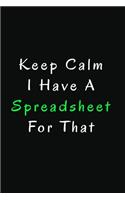Keep Calm I Have a Spreadsheet For That