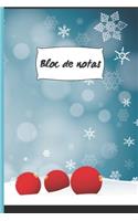 Bloc de Notas: Cuaderno Lineado. Cuaderno O Bloc de Notas O Apuntes, Diario O Agenda. Fondo de Navidad.