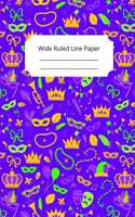 Mardi Gras Art Theme Notebook