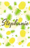 stephanie: Personalized Pineapple fruit themed Dotted Grid Notebook Bullet Grid Journal teacher gift teacher Appreciation Day Gift for kids students classmate 