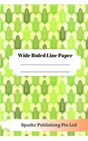 Cute Corn Theme Wide Ruled Line Paper