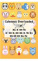 Cuteness Overloaded Kids Coloring Book